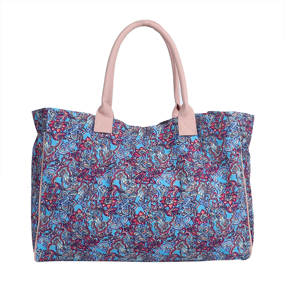 跨境新款女士印花方形单肩包街头韩系时尚大容量lily手提大包批发