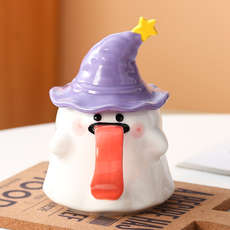 Purple ghost solid color hat