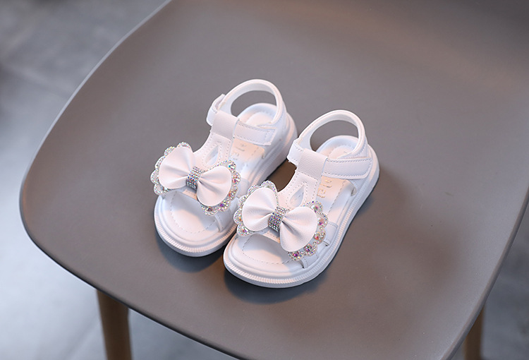 Sandali principessa per bambina con fiocco e perle_voghion.com