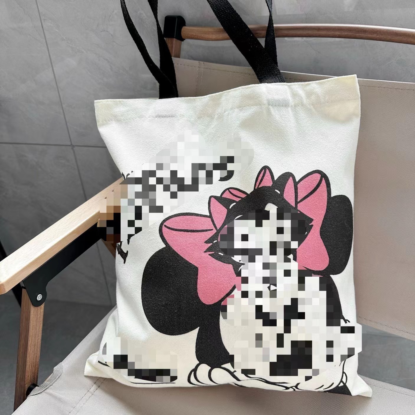 帆布袋印刷帆布包女卡通百搭补习单肩包大容量学生上课大容量印刷