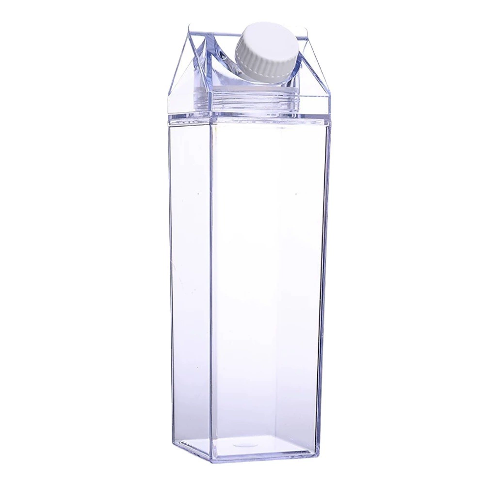  foreign trade large capacity 1000ml plastic square milk cup Korean cartoon square milk box milk box square cup
