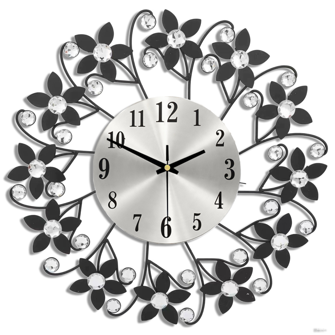 Reloj de pared creativo con diseño de cielo estrellado y gotas de agua, estilo europeo, decoración sencilla para sala de estar, silencioso, moderno y minimalista.