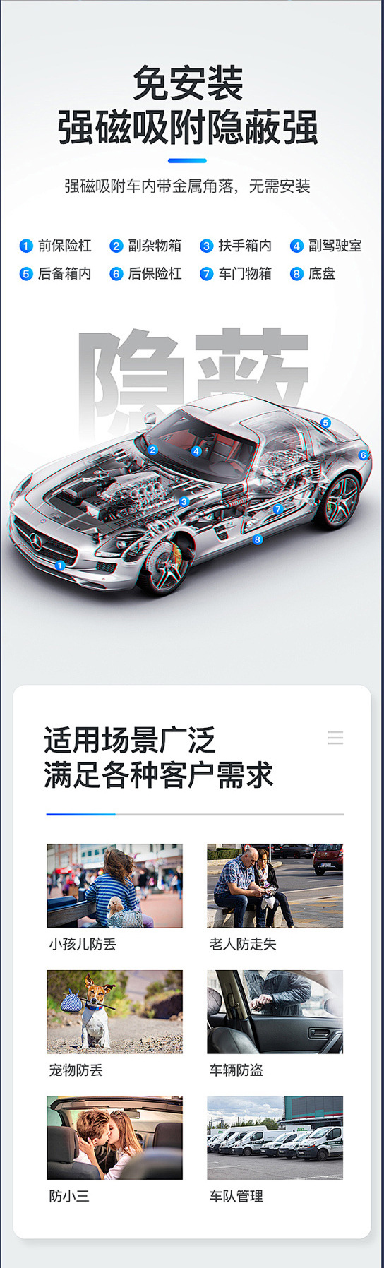 Electric Vehicle Wireless Installation-Free Gps Positioning 10000Ma 4g Wireless Rechargeable Beidou Gps Locator