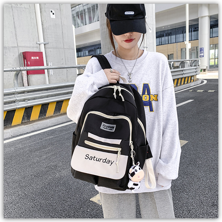 Schoolbag Female Korean High School Student Multi-layer Large-capacity Backpack Grade Five, Grade Six Junior High School Student Versatile Ins Backpack display picture 26