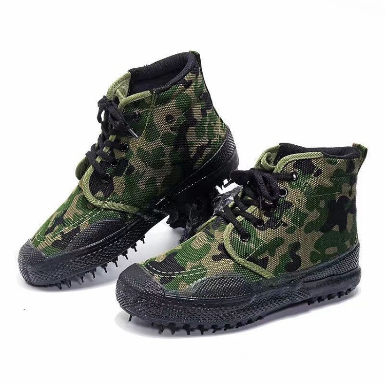 Rubber sole high top 87 liberation men and women's work low top camouflage yellow rubber anti slip and wear-resistant work site labor protection shoes