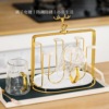 Factory direct selling elk cup raccies home tea glass racks, deer cup rack water cup rack gold color deer cup frame