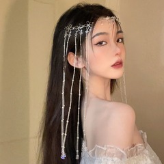 古风汉服写真流苏发饰额饰眉心坠面帘哈尼族头饰古装新娘婚礼复古