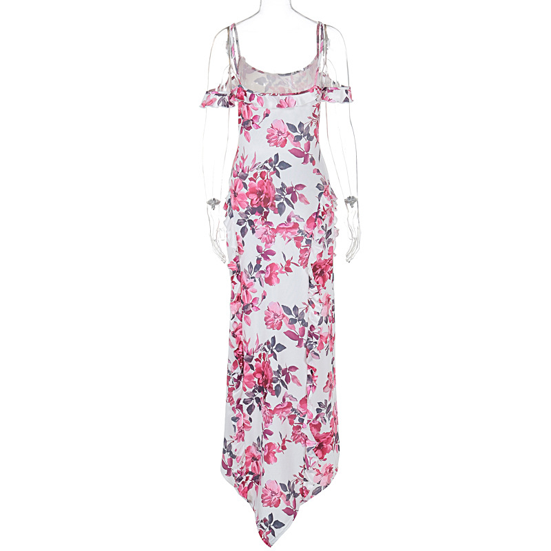 Summer Sexy Slim Print Casual Sling Dress Women Clothing