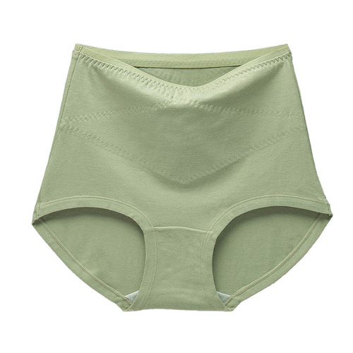 Large size underwear, women's high waist tummy control butt lifting briefs, comfortable and breathable pure cotton crotch antibacterial crotch pants wholesale