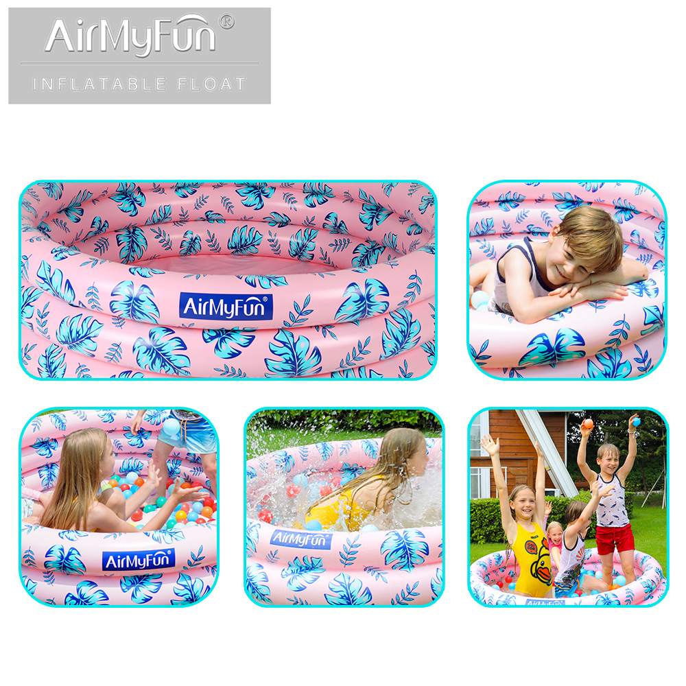 AMF | Piscina de Olas Inflable, Piscina Inflable de Tres Capas, Piscina de Olas para Niños, Piscina Estilo Selva Tropical para el Hogar