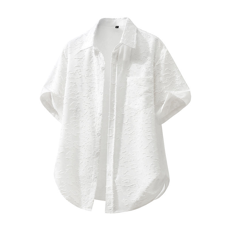 Camicia da spiaggia vintage a maniche corte da uomo stile retrò_voghion.com