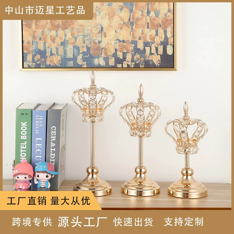 Поставки через границу европейский стиль корона candlesticks, композиция сценой романтического ужина при свечах, декоративные реквизиты, творческие украшения и реквизит для гостиной