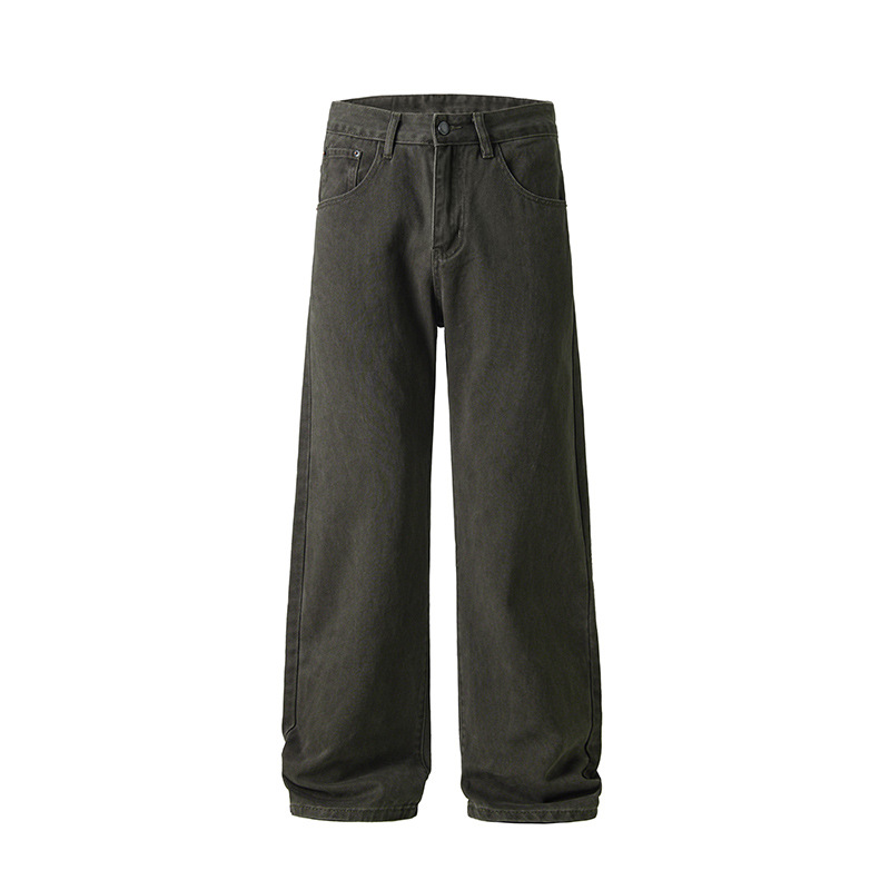 Jeans Estilo Banana para Hombre de Algodón, Lavados, Corte Holgado, para Uso Casual