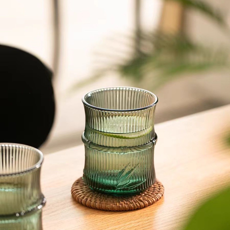 National Tide Bamboo Cup Glass Water Cup Beer Cup Fruit Juice Cup Milk Cup Household National Style Tea Cup Stackable