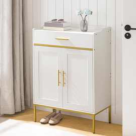 跨境外贸入户门玄关鞋架家用多功能大容量鞋柜高颜值白色收纳柜子