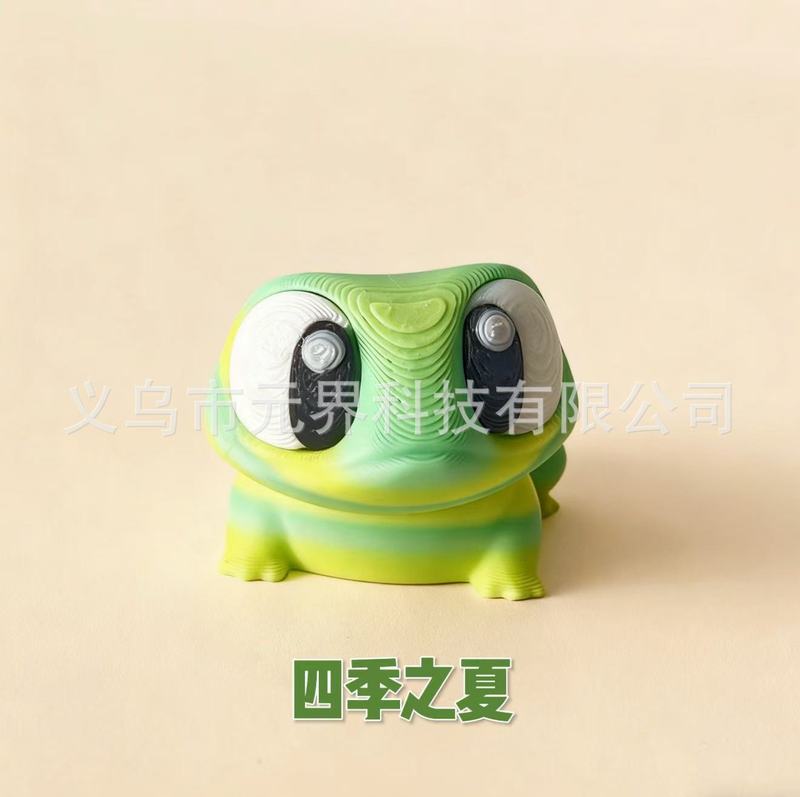 国境を越えた人気のTEMU3Dプリントのかわいい大きな目のカエル全身関節可動シミュレーションペットモデルおもちゃ|undefined