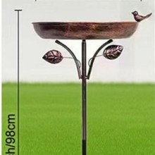 厂家直销户外花园庭院小鸟喂食器喂水器蜂鸟鸟澡盆铁艺花插工艺品