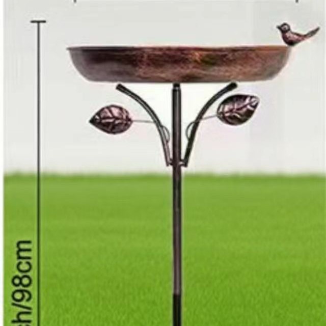厂家直销户外花园庭院小鸟喂食器喂水器蜂鸟鸟澡盆铁艺花插工艺品