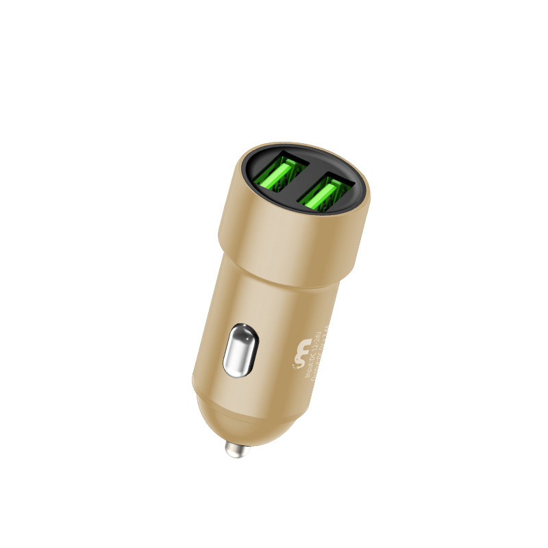 佰通k 5車載携帯電話充電器3.4a急速充電二口usb自動車電源変換器金属車充電ヘッド|undefined