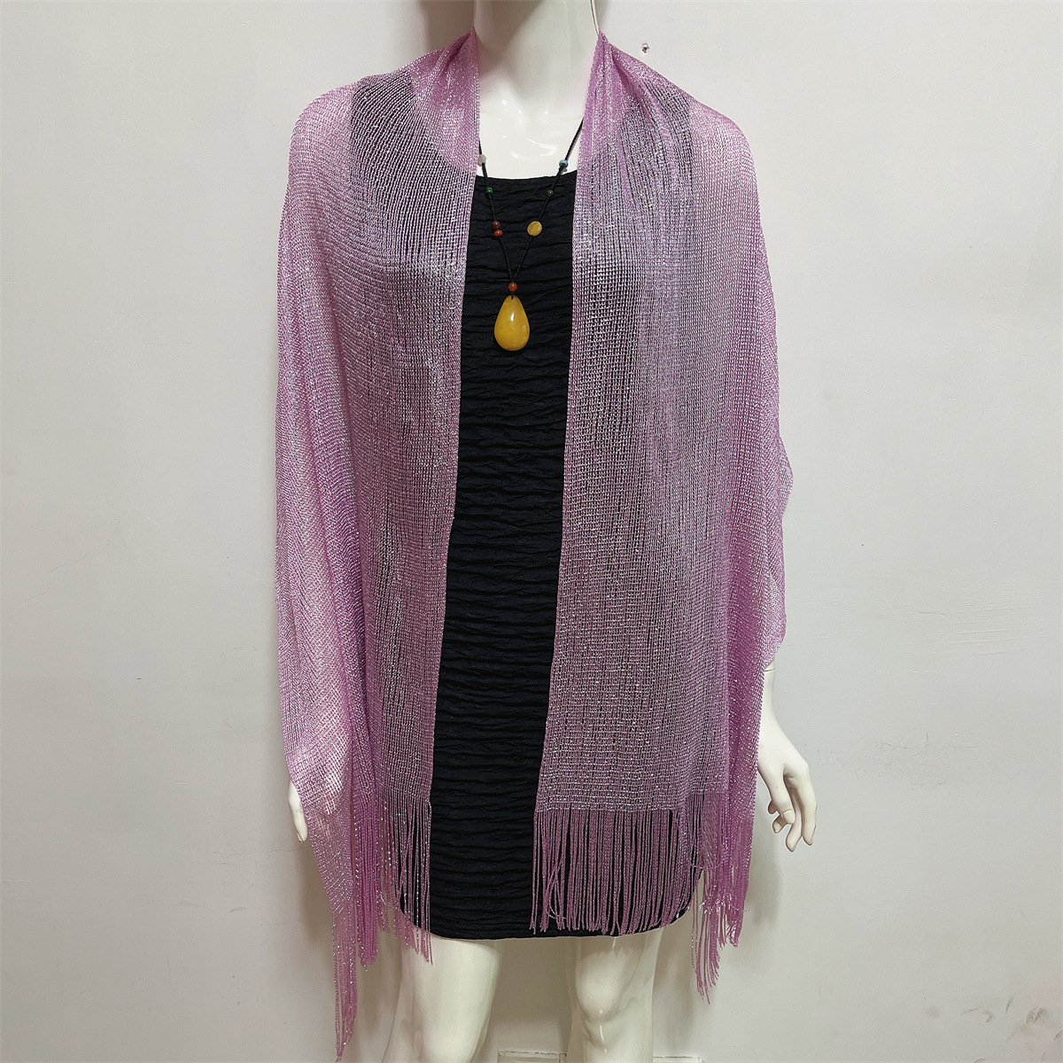 Women's Fashion Solid Color Polyester Tassel Shawls display picture 220