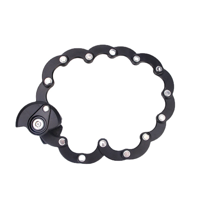 Bicycle Anti-theft Chain Lock Hamburg Folding Fixed Lock Mountain Bike Chain Anti-theft Lock Accessories Equipment