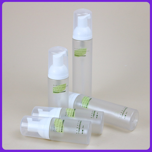 Transparent Mousse Bottle 30ml 60ml PET Squeeze Foam Bottle Face Wash Refill Bottle Hand Soap Foaming Bottle