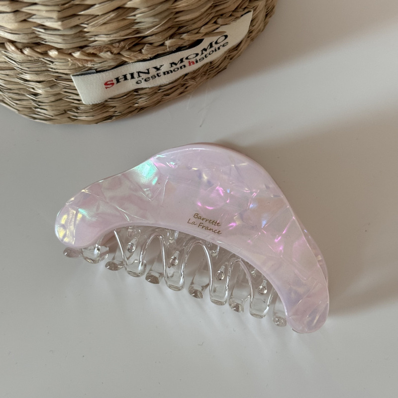 幻彩醋酸高级感发夹三角大号盘发鲨鱼夹简约后脑勺发量多抓夹头饰|undefined