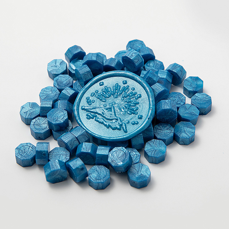 Cera de pintura al fuego, juego completo de sellos de pintura al fuego, octogonal, transparente, colorido, bolsa de colores mezclados, cera, venta al por mayor barata