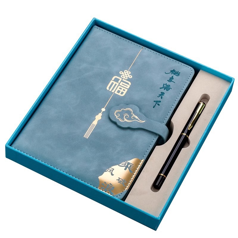 Caja de regalo del día del maestro, cuaderno de escritorio de alto valor, cuaderno de cuero creativo para el maestro