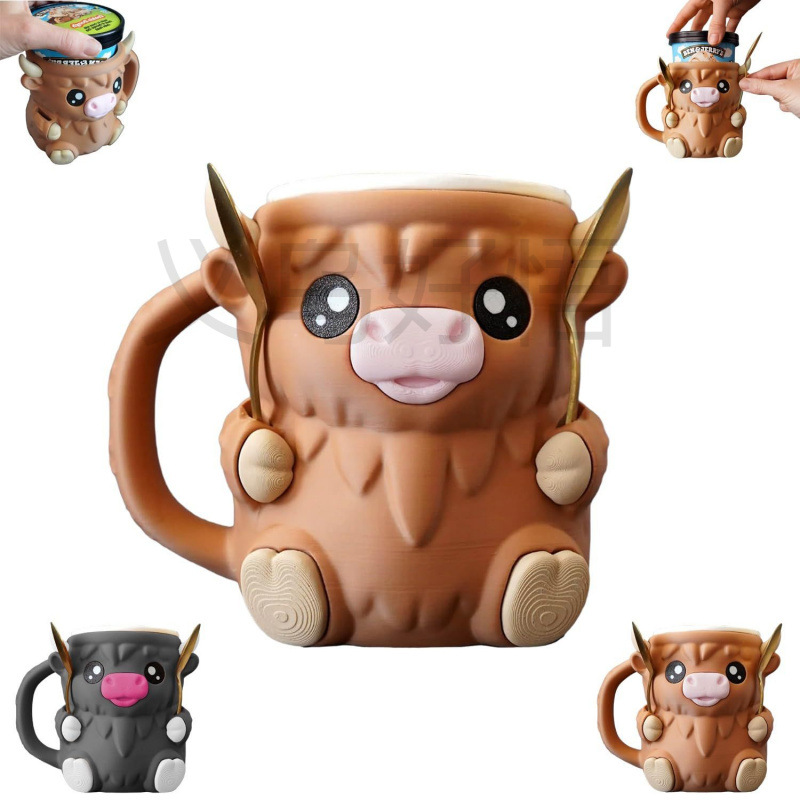 Hielo de Highland Cow Pint Holder