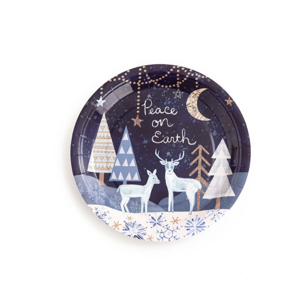 Placa de papel redonda de la ensalada ligera de la hornada de LA PLACA DE PAPEL DE LA Navidad del diseño transfronterizo de la fábrica