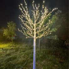 新款跨境led白桦树仿真发光铜线树灯圣诞家居装饰庭院氛围景观灯