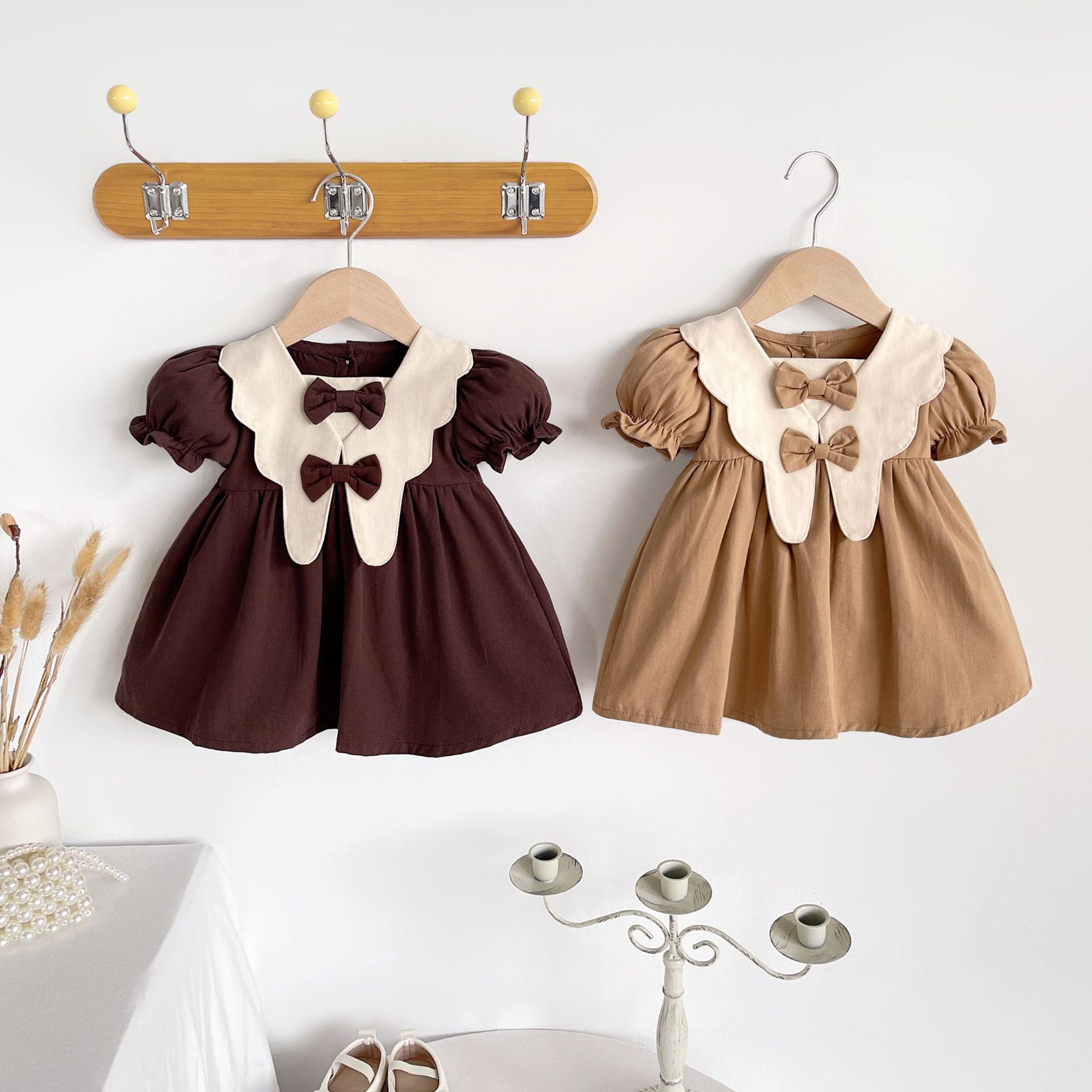 Baby Girl Clothes Autumn Clothes Korean Girls' Academy Style dress Baby Princess Dress Autumn and Winter Western Style suit