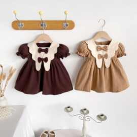 女宝宝衣服秋装韩版女童学院风连衣裙婴幼儿公主裙秋冬款洋气套装