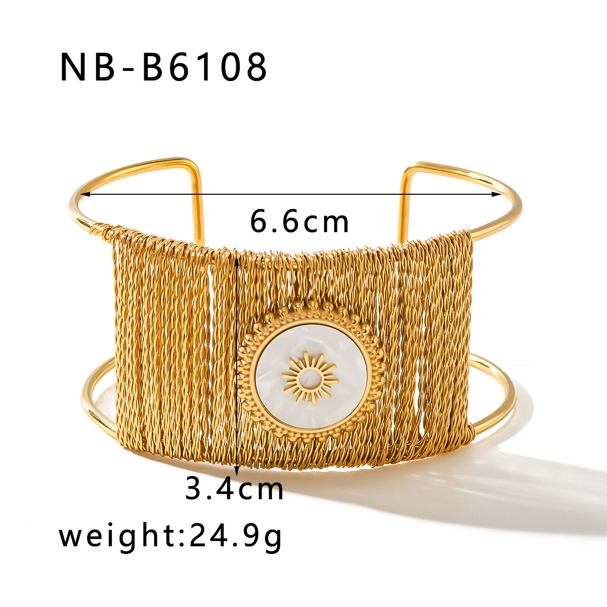 Light Luxury Wide Bracelet Plated 18K Gold Titanium Steel Bracelet O1CN01lvGXLN1GKgBVoEIMc !!2215394530604 0 Cib