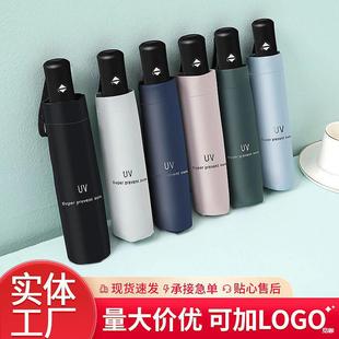 Fully Automatic Creative Uv Umbrella Vinyl Sun Protection Sunshade High-End Sun Umbrella Vinyl Folding Dual-Purpose Sunny Umbrella Wholesale