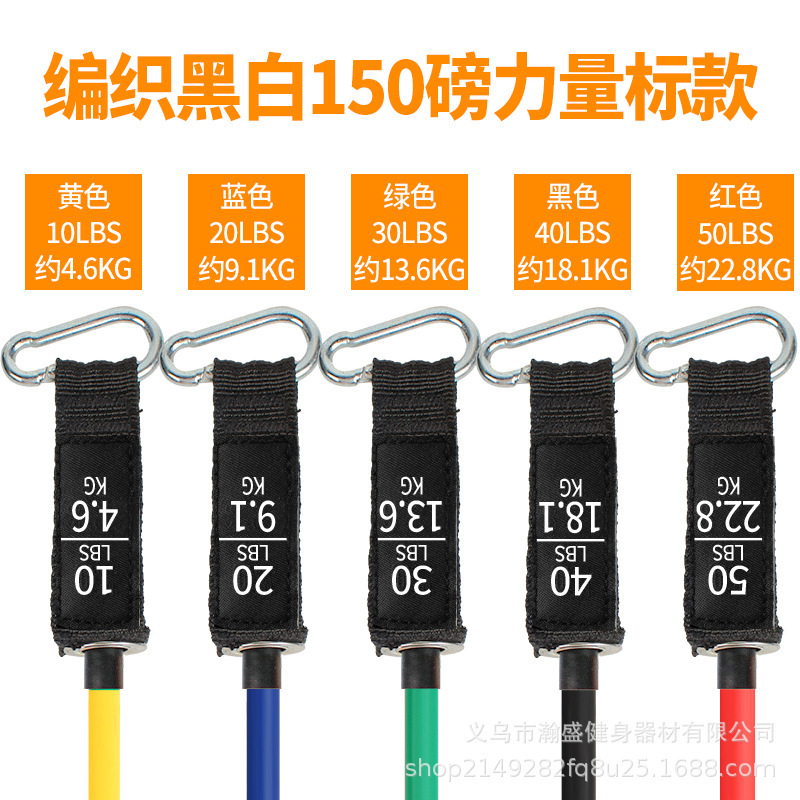テンションロープセット 11点セット テンショナー TPEテンションバンド フィットネスバンド テンションチューブ ホイスト型カラビナ 弾性|undefined