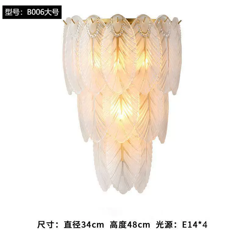 Wall Sconce stainless steel — Modern minimalist crystal wall lamp, 29×9×29 cm, light-luxury style