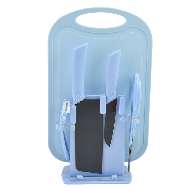 Punto de fábrica pintura en aerosol de acero inoxidable juego de seis piezas cuchillo acrílico de alta gama caja de color juego de regalo comercio exterior al por mayor