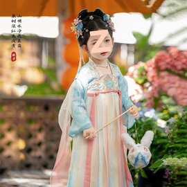 2025秋季新款汉服女童新款小女孩中式超仙连衣裙襦裙女宝宝公主裙