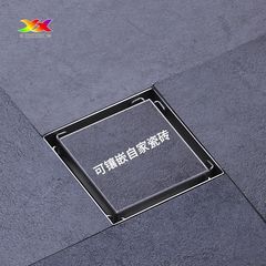 304不鏽鋼藏式地漏 方形沐浴房隱形防臭地漏 酒店工程隱藏式地漏