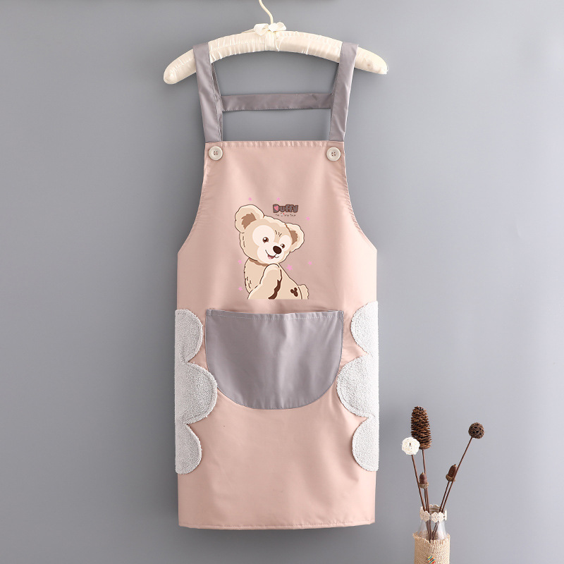 Alça para limpeza manual à prova d'água Duffy Bear couro rosa cinza bolso