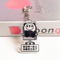 かわいいリトルレッドブックワーカー楽しいペンダントアクリル素材オフィスワーカーインスピレーションキーホルダーバッグペンダント