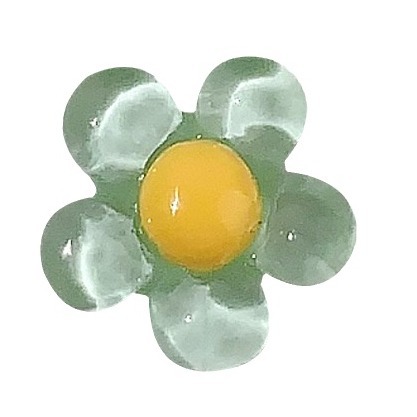 Nuevos accesorios de resina de cinco pétalos de hielo DIY crema pegamento para el cabello con cáscara de teléfono móvil agujero agujero de botón de zapato taza de agua pegatinas hechas a mano