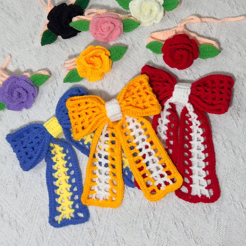 Electric Motorcycle Helmet Decoration Cute Bow Modified Woven Accessories