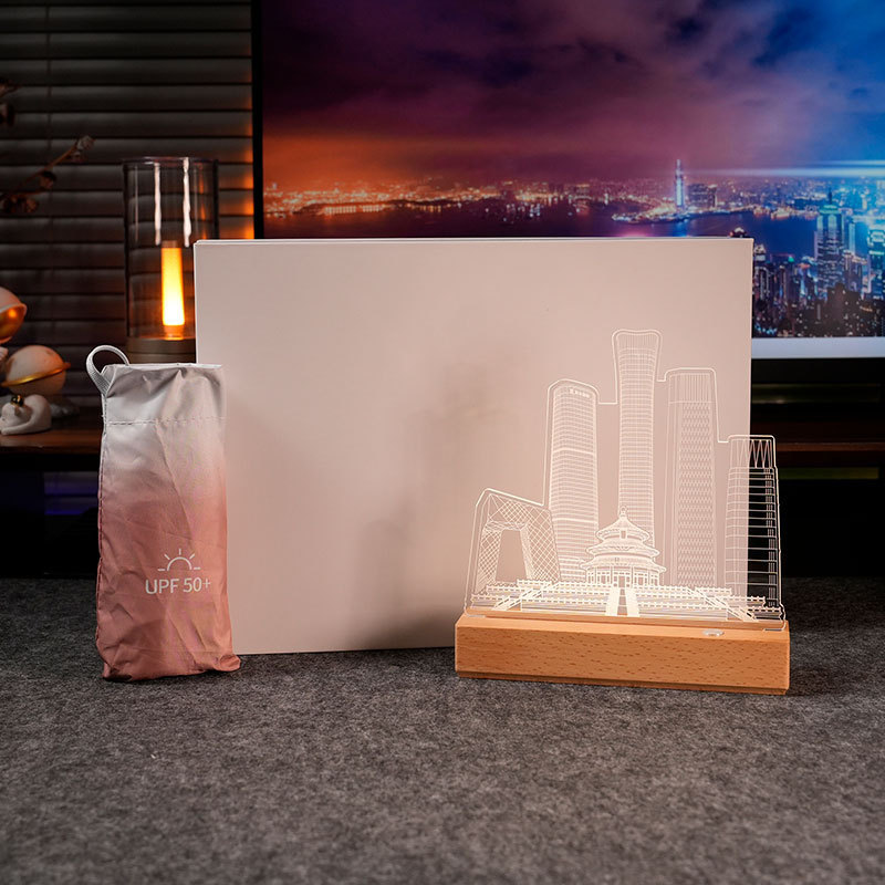 イベント・ホリデー用品、ビジネスギフト、少量カスタム3Dナイトライト、傘、保温カップセット、テクノロジー|undefined