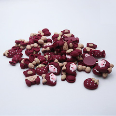 酒紅色克萊因藍手機殼配件 diy樹脂飾品配件髮飾抓夾收納貼片材料