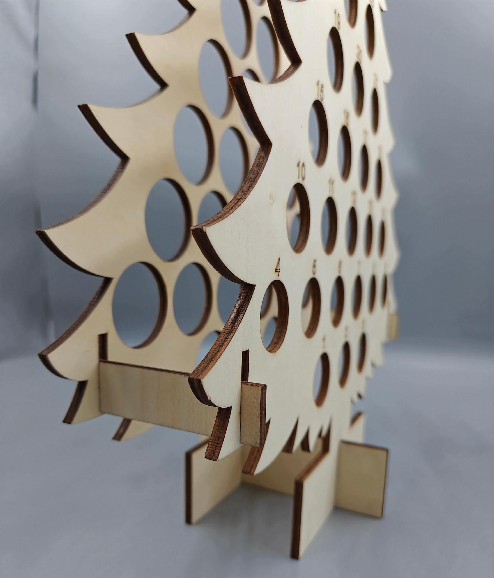 New Countdown Pendant Bar Home Decor Christmas Tree Wine Stand Wooden Crafts_voghion.com