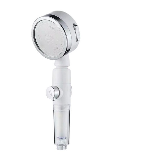Pressurized handheld showerhead, filtered water purification shower, large water heater nozzle, pressurized one-touch water-stop shower head for bathing