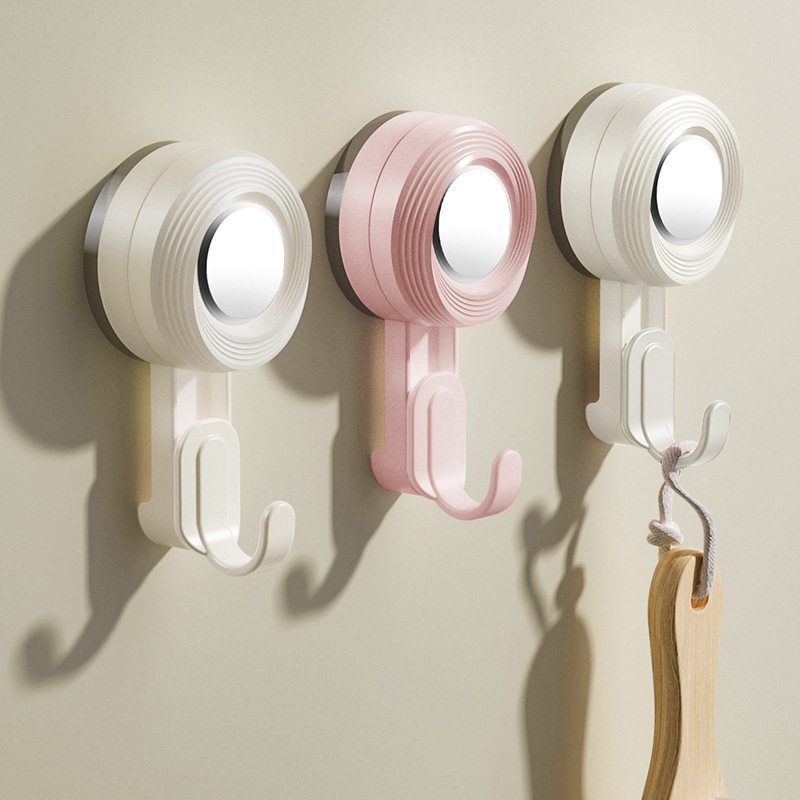 Seamless Rotating Suction Cup Hook, No Punching, Removable, Washable and Reusable, Accessible Luxury Sticky Hook for Bathroom, Kitchen and Bedroom Seamless Rotating Suction Cup Hook, No Punching, Removable, Washable and Reusable, Accessible Luxury Sticky Hook for Bathroom, Kitchen and Bedroom